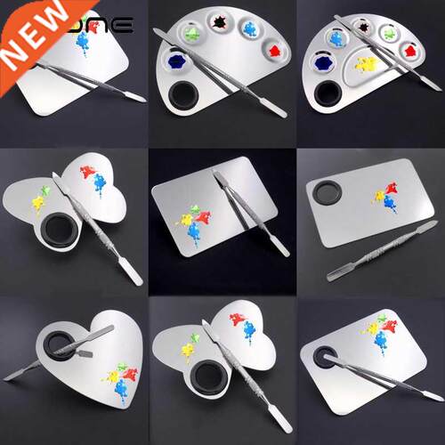 Stainless Steel Paint Palette For Water Color Acrylic Makeup