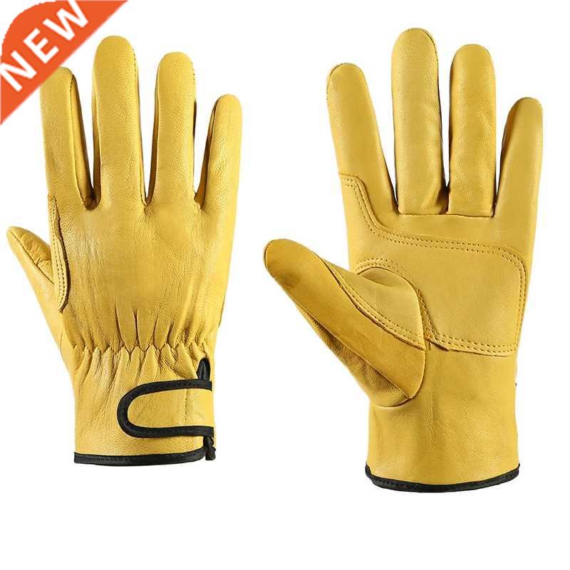 Work Gloves Leather Workers Work Welding Safety Protection G