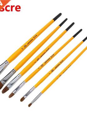 6Pcs Weasel's Hair Brushes Gouache Paint Brushes Watercolor