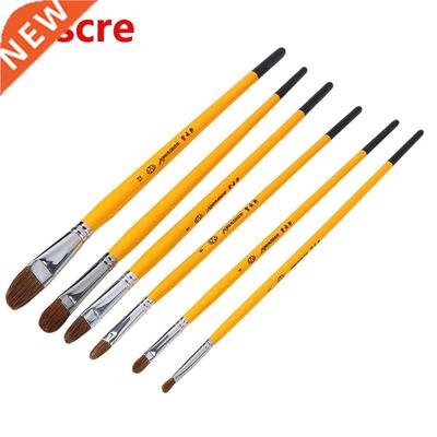 6Pcs Weasel's Hair Brushes Gouache Paint Brushes Watercolor