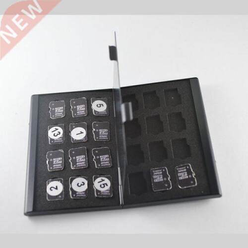 Modern style Silver black red Aluminum Memory Card Storage C