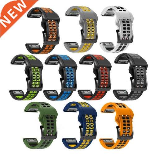 22mm Soft Silicone Sport Band for Garmin Fenix 7/6 Pro/5 22m