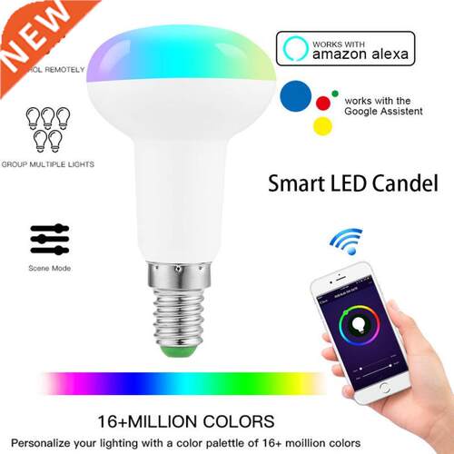 E14 WiFi Colorful Color Changing LED Smart Bulb RBG+CW