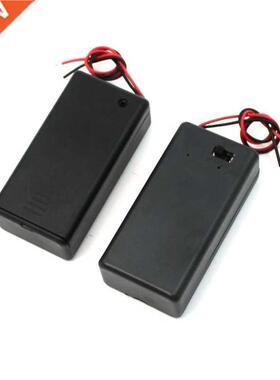 Pair 9V Battery Holder Storage Case ON/OFF Switch w Cap 2 Pc