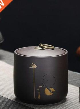 Te Lef Box Chinese Style Monk Pttern Cermic Crfts