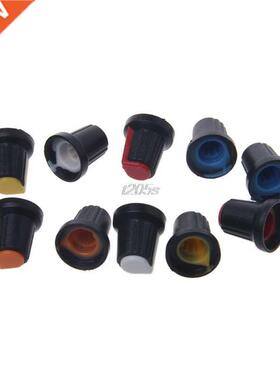 10 Pcs Potentiometer Shaft Control Rotary Knob Cap 15mmx17mm