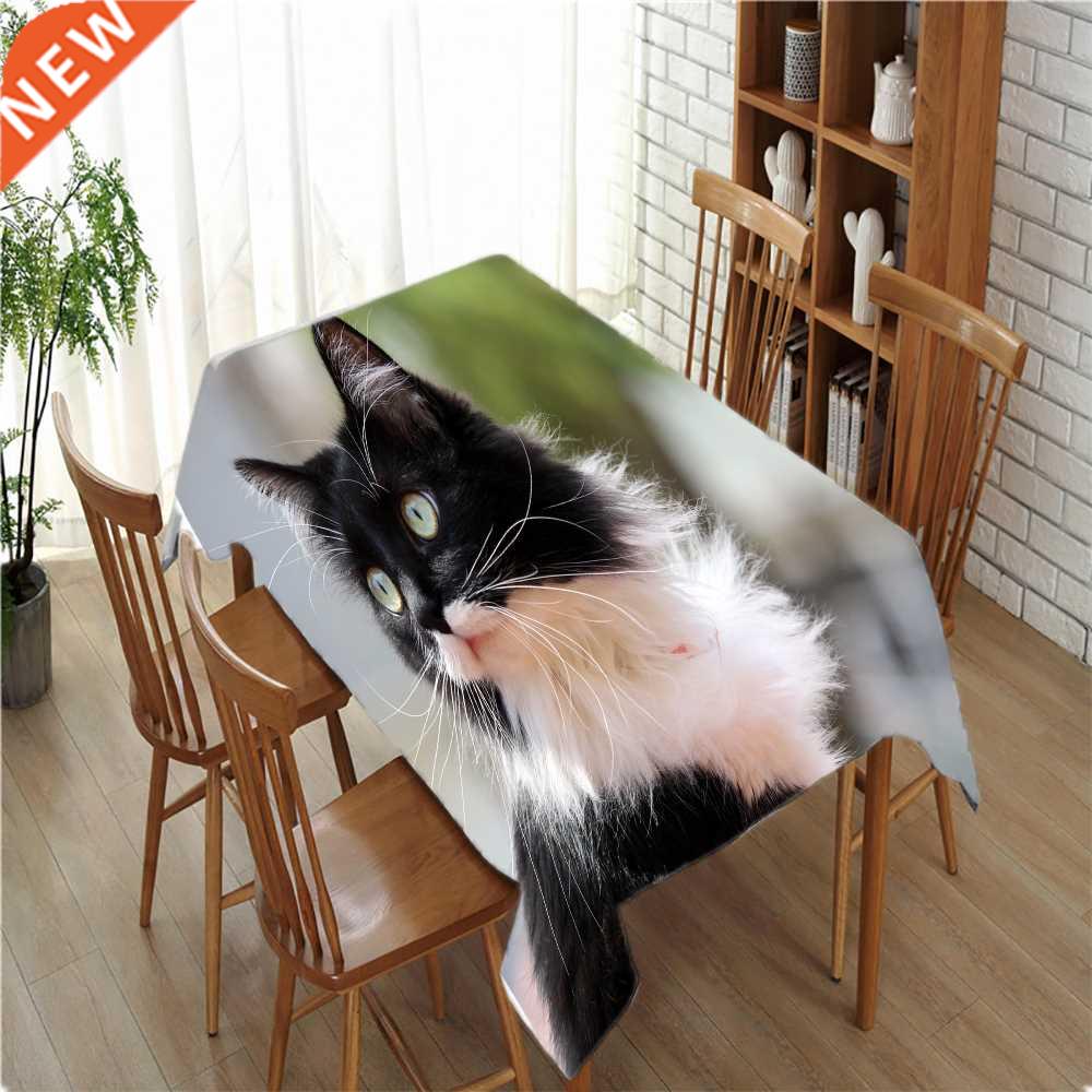 Animal Cat Printed Tablecloth Home Garden Polyester