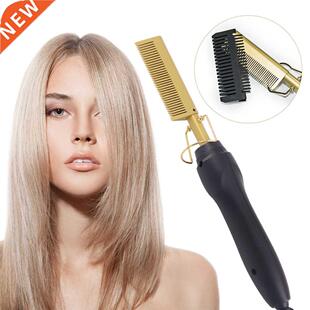 2 in 1 Hot Comb Straightener Electric Hair Straightener Hair