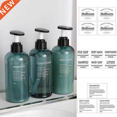 3/4/6pcs Soap Bottles Label Stcker Waterproof Soap