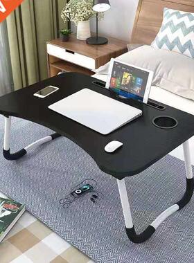 Portable folding D Holder Bed Table D Wooden Foldable