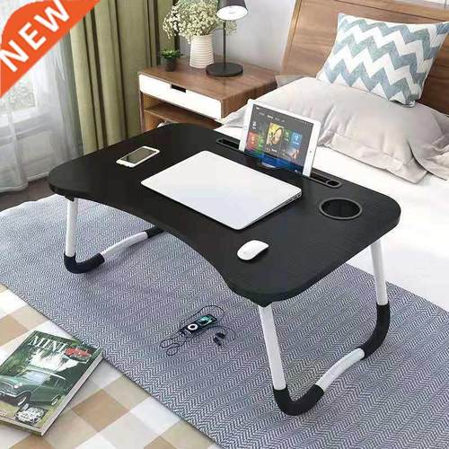 Portable folding D Holder Bed Table D Wooden Foldable