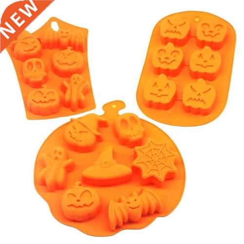 3 Piece Silicone Halloween Ghost Pumpkin Baking Mold Set
