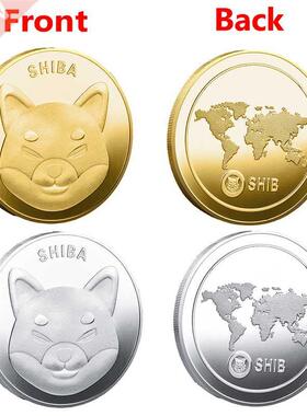 Metal Gold Plated Physical SHIBA SHIB Coin Souvenir Commemor