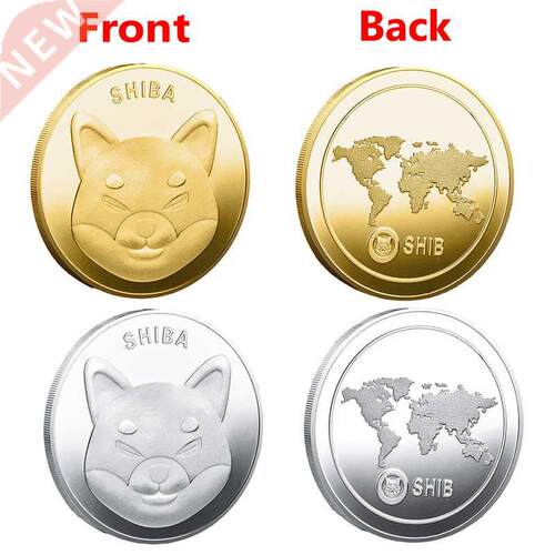 Metal Gold Plated Physical SHIBA SHIB Coin Souvenir Commemor