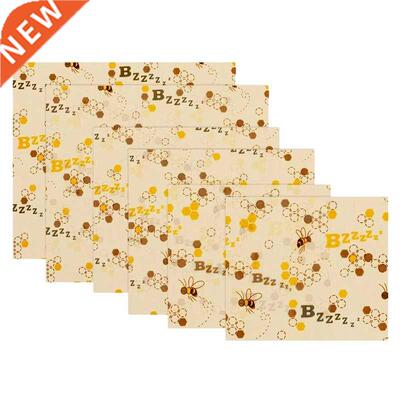 Beeswax Wraps Set of 6, Reusable Food Bee Wax Wraps, Sustain