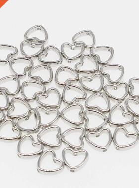 CHONGAI 200Pcs Love Heart Hlow Gd CCB Loose Spacer Beads