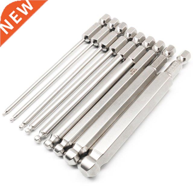 9Pcs S2 Steel netic Hexagon 100Mm Length Ball He Hex Drive
