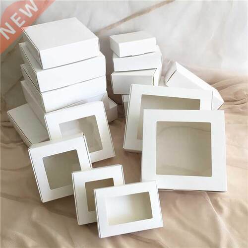 30pcs DIY White box with window paper Gift box cake Packagin