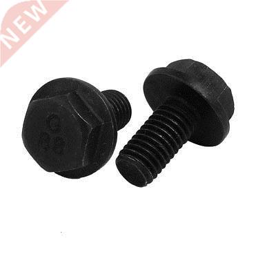 7.8mm Male Thread Dia Hex Head Fitting Screw Black 2pcs for