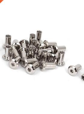 25pcs M6 Rvet Hex Socket Head Cap Screw Barrel Nut Furntur