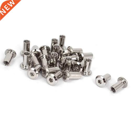 25pcs M6 Rvet Hex Socket Head Cap Screw Barrel Nut Furntur