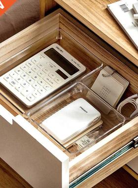 Transparent Drawer Organizer Box for Cosmetics Stationery Je