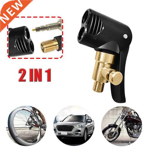 Auto Tire Valve Pump Nozzle Clamp Deflated Car Motorcycle Bi