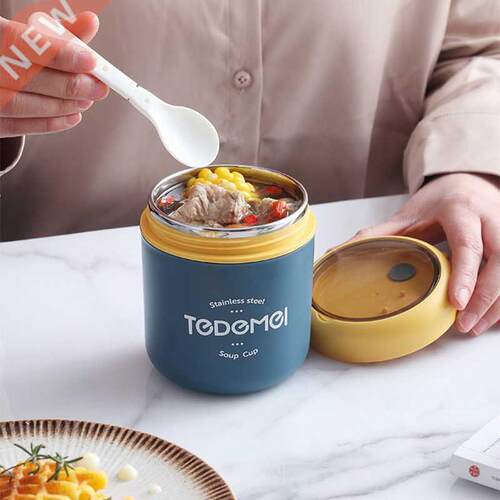Mini Thermal Lunch Box Food Container with Spoon Stainless S