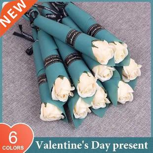 10pcs Soap Rose Anniversary Flower Set Flower Rose Petals