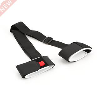 Adjustable Skiing Shoulder Pole Black Nylon Skiing Bags Hand