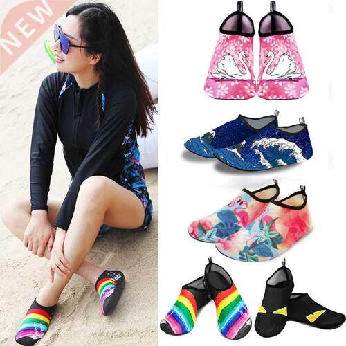 Water Shoes Men Women Swimming Socks Printing Color Summer A