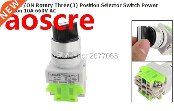 On/OFF/ON Rotary Three(3) Position Selector Switch Power Ign