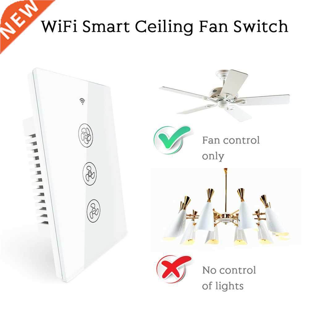 Tuya US Plug Smart WiFi  Gang Fan Switch RF Controller APP