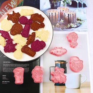 6pcs/set Halloween Cookie Cutters Mold Plastic Bakery Mold