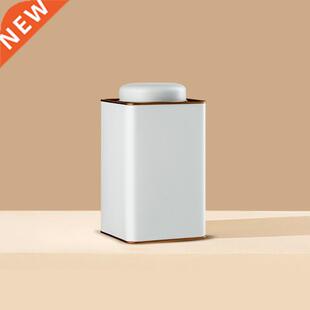 Metal Tinplate Box Square Tea Jar Container Green Tea Storag