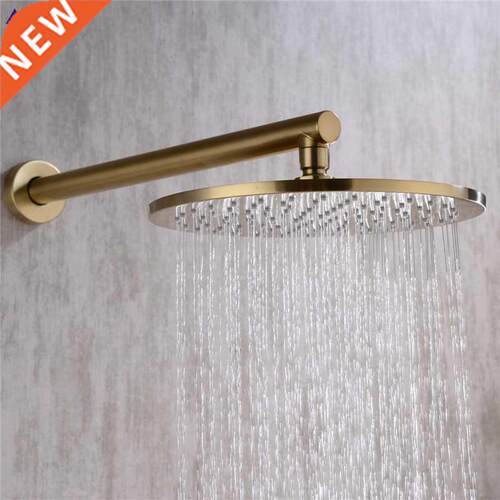 Sold Brass Brushed Gold Bathroom Shower Set Ranfall Shower