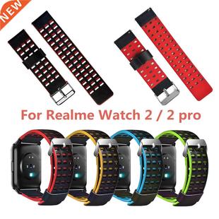 New Strap For Realme Watch 2/2 Pro Wristband Two Color Leath