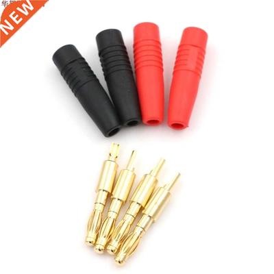 4 pièces nouvelles 4mm fiches plaqué or Musical haut-parle