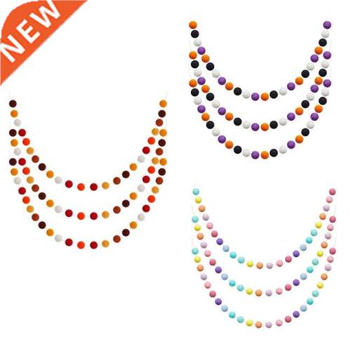 Pcs Wool Felt Ball Garland Colorful Pom Pom Garland For Ma