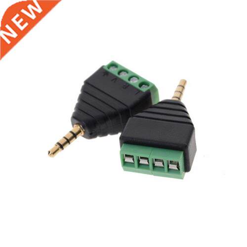 2pcs Stereo Male Plug To AV Screw Video Balun Terminal Jack