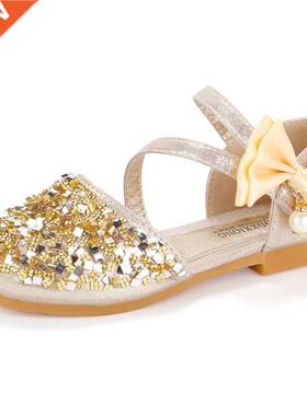 Girls Sandals Sequin Summer New Children Infant Shoes Bow Ko