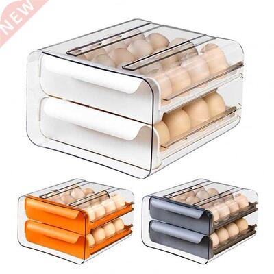 Kitchen Slide-Type Egg Storage Box Refrigerator Organizer Dr