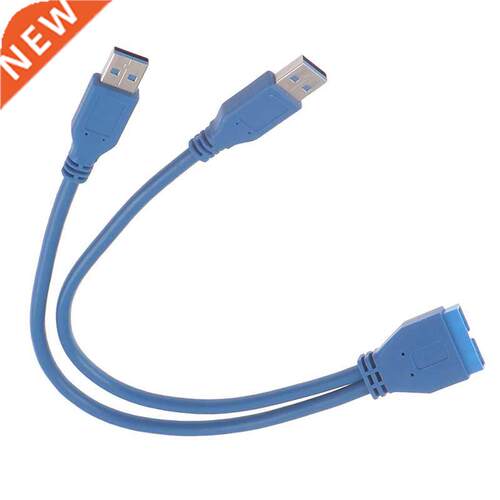 Hot sale Dual 2 Port USB 3.0 Type A Male to 20 Pin Mboa