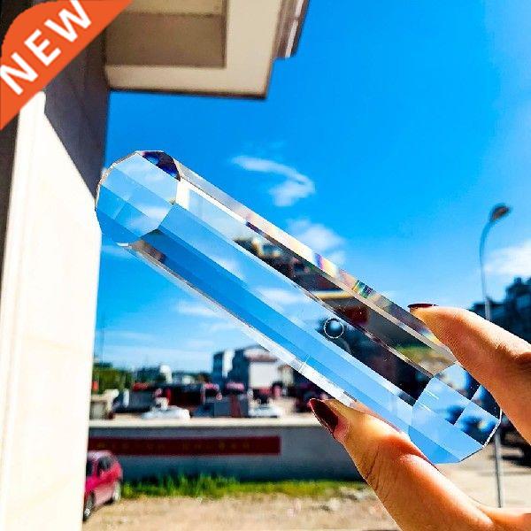 150MM Stripe Pillar Crystal Prism Faceted Clear Glass