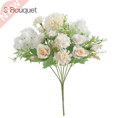 Home Floral Decor Artificial Rose Flower Bouquet Wedding