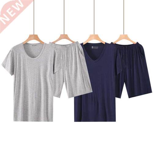 Novelty Clothes Summer Modal Short Sleeved Men's Pajamas Set