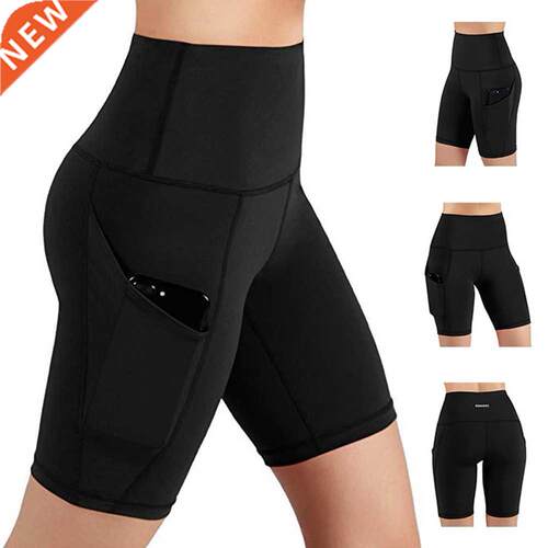 New Fashion Women Cycling Shorts Black High Waist Skinny Stc