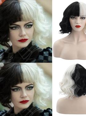 New Cruella Wig Vivid Styles Wavy High Temperature Fiber