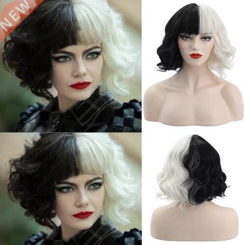New Cruella Wig Vivid Styles Wavy High Temperature Fiber