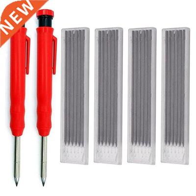 2Pcs Carpenter Pencils, Construction Pencils with 24Pcs Refi